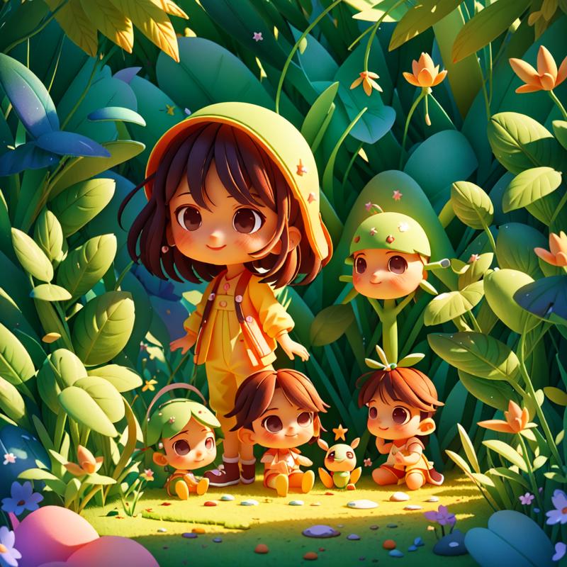 04106-1086767122-happy children's day, boy's and girl's playing  in  garden creatures, shy smile, kawaii, fantasy, dreamlike, surrealism, (dynami.png